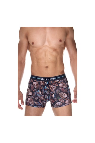 Darkzone Kurukafa Desenli Erkek Boxer (Dijital Baskılı) - Dzn2065 Çok Renkli