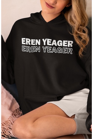 Sevbano Attack On Titan Eren Yeager Anime Sırt Baskılı Unisex Oversize Pe Siyah