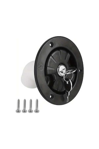 Trendooze Gaojunshop01 Siyah 80mm Kilitlenebilir Karavan Tekne Kapak 10mm Havalandırmalı Su Dolum Black Edition Siyah