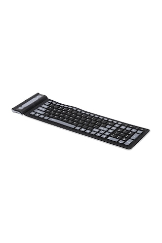 Springsun Kablosuz 2.4g Silikon Katlanır Klavye - 107 Tuşlu Taşınabilir Bilgisayar Klavyesi