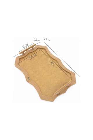 Na Neşeli Ahşap Sunum Tepsisi Dikdörtgen Desenli Ahşap Kulplu Kulplu Tepsi.küçük Boy .ham Ahşap Boyama.ahşap Boyası Boyanabilir Ham Ahşap