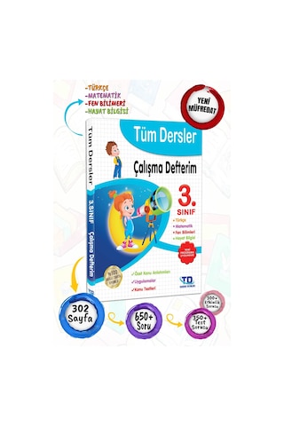 3. Sınıf Tüm Dersler Çalışma Defterim - Soru Bankası