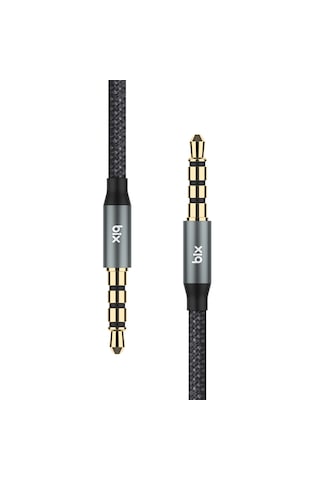 Bix BXAU3C Hi-fi 3.5 Mm Jack Örgülü Aux Ses Kablosu 2 M