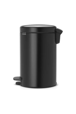 Tantitoni Newicon Matt Black Pedallı Çöp Kutusu 12l Beyaz