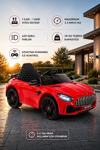 Gtr Sport 12v Akülü Araba Kırmızı