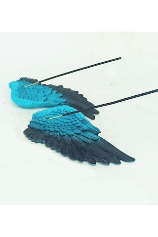 Melek Kanadı Çubuk Tütsülük Mavi İkili Takım