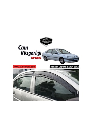 Renault Laguna 1 1994-2002 Uyumlu Mugen Cam Rüzgarlığı Seti Piano Black 4'lü İthal 00 Şüscaroto Aksesuar