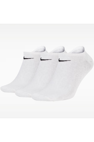 Nike Value No Show Ulightweight Unisex Sock 3 Lü Soket Çorap Beyaz