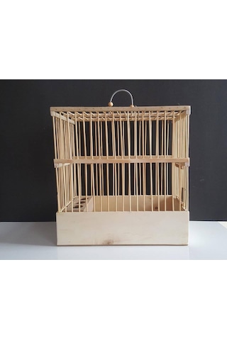 Ahşap Saka Kafesi Bambu 28x26x17