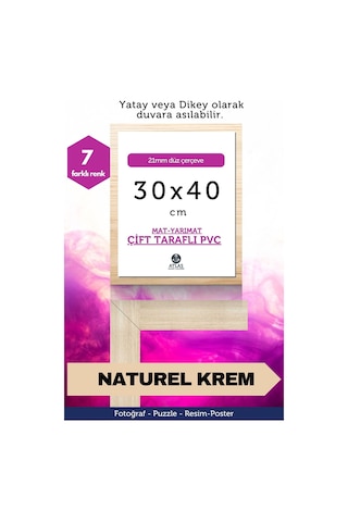 21mm-30x40 Cm Mat Pvc Li Camsız Fotoğraf Puzzle Belge Çerçeve Yatay Dikey Asılabilme. 68580803