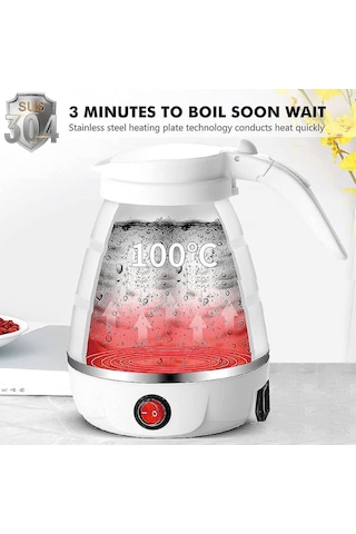 Katlanabilir Su Isıtıcısı 2024 0,6 L Silikon Seyahat Su Isıtıcısı Katlanabilir Elektrikli Su Isıtıcısı, Kamp İçin, Fw Diğer