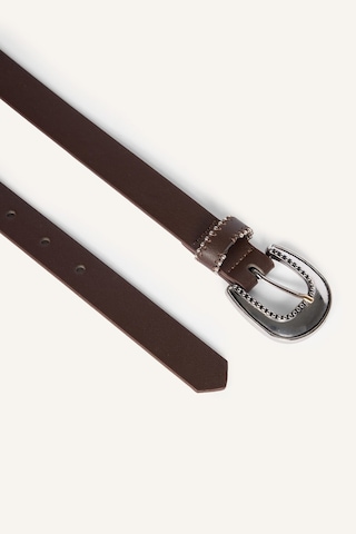 Defacto Kadın İşlemeli Metal Toka Suni Deri 2li Jean Kemeri H7542axnsbn61 Kahve-bn61