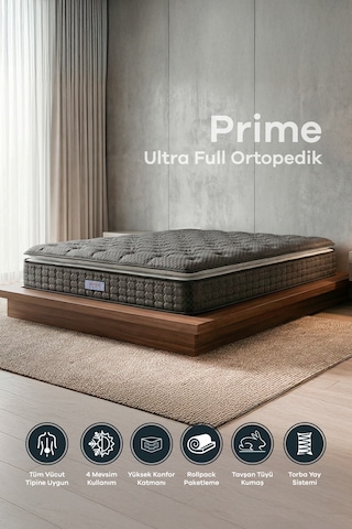 Ultra Full Ortopedik Pedli Tavşan Tüyü Kumaş Bel Ve Sırt Destekli Prime Pelüş Yatak Çift Kişilik