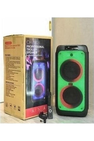 Junglee Partybox Bluetooth Hoparlör Kablosuz Mikrofonlu Ses Sistemi Gitar Bas Kabin