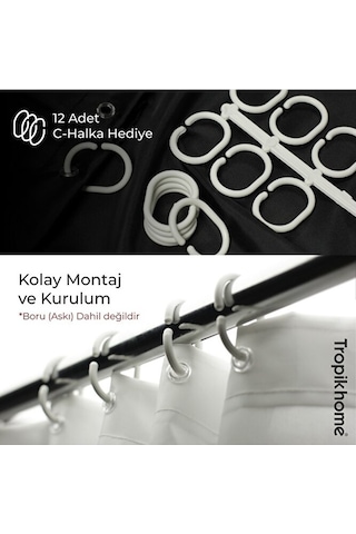 Mavi Renk Banyo Perdesi Su Geçirmez Yerli Üretim Duş Perdesi Küf Çok Renkli