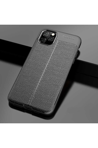 Apple Uyumlu iPhone 11 Pro Kılıf Zore Niss Silikon Kapak-Siyah
