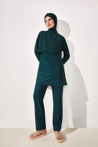 Defacto Regular Fıt 5li Koyu Yeşil Burkini Mayo G8897ax26smgn756 Yeşil-gn756