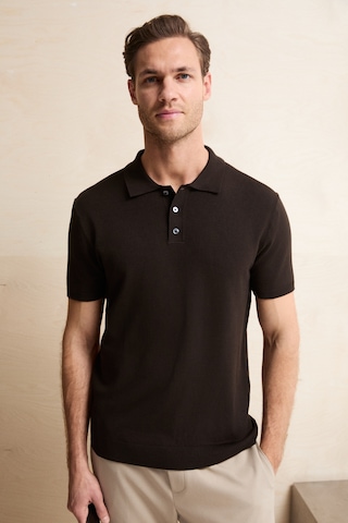 Grimelange Vesto Erkek Triko Acı Kahve Polo Yaka T-shirt Acı Kahverengi