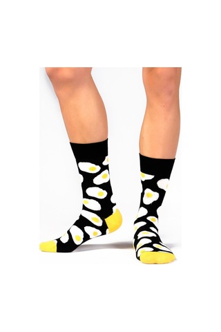 Ozzy Socks Egg Desenli Çorap Siyah