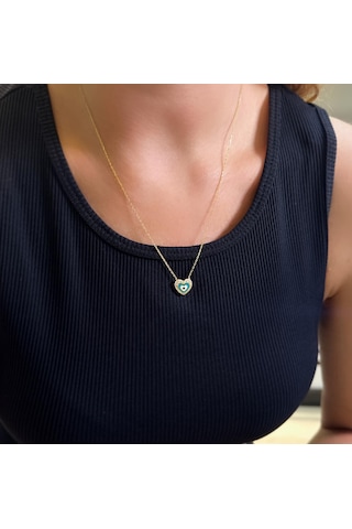 Stela Kalp Kolye Gümüş Sarı
