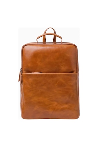Ryoko Soho Urbanist Slim Full Grain Deri Unisex Sırt Çantası Kahverengi 1