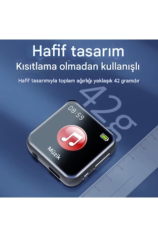 M30 32 Gb 5'i 1 Arada Hd Ses Kayıt Cihazı, Mp3 Çalar, Fm Radyo Ve E-kitap Okuyucu