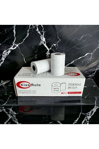 Klas Rulo Yazar Kasa Pos Rulosu 56mmx16metre 10 Paket 100 Adet