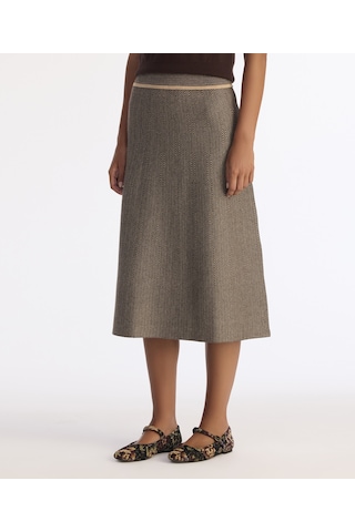 Yargıcı A Form Triko Etek 25kket4015x 059 Gri