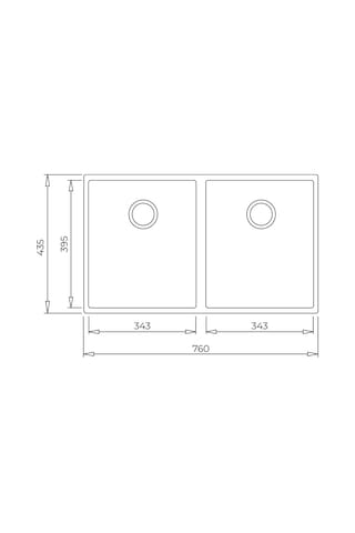 Teka Square 2B 760 Tg Çift Hazneli Tezgahaltı Tegranite Eviye - Arctic White - 115260028