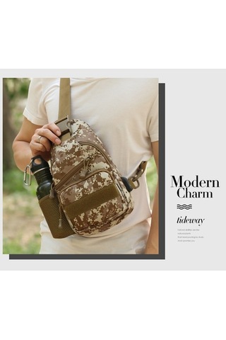 Tongxida Outdoor Askeri Çanta Su Geçirmez, Usb Portlu, Cepli, Tek Omuzlu Göğüs Çantası Model 2 Çok Renkli