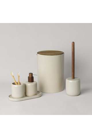 Linens Trina Banyo Tepsisi 25x12x2 Cm Krem Çok Renkli