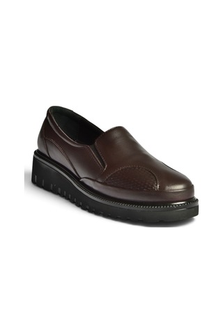 Fox Shoes Z555251203 Kahverengi Hakiki Deri Günlük Kadın Ayakkabı