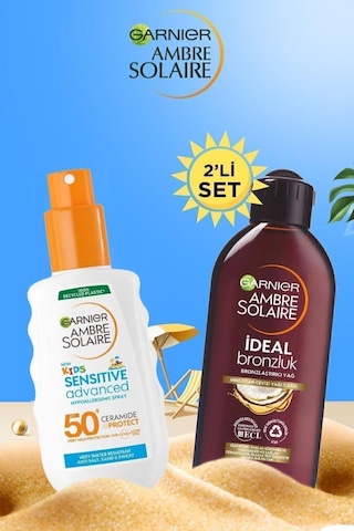 Ambre Solaire Bronzlaştırıcı Yağ 200ml&sensitive Advanced Güneş Koruyucu Çocuk Sprey Gkf50+ 150ml pktasbryggkcspst-8584