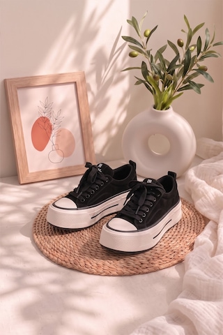 Ayakkabı Fuarı Elit Hml262-1109 Kadın Klasik Sneaker Siyah