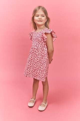 Defacto Desenli Askılı Elbise Kız Bebek H2176a526smpn364 Pembe-pn364