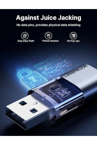 Usb -a Ve Usb-a Veri Engelleyici Ve Data Blocker , Sadece Şarj Için Şeffaf Usb-a - Usb-a Veri Engelleyici, Juice Jacking'e Karşı, Hacklenmeyi Reddet