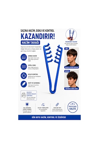 Ognamı3d 3d Baskı Geniş Dişli Saç Şekillendirme Tarağı Ergonomik Tarak 95000958
