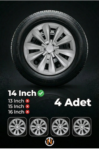 Ford Windstar 14 İnç Jant Kapağı Takım Gri G108