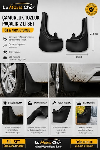 Volvo C30 R-design Çamurluk Tozluk Paçalık 2'li Set Ön Arka Uyumlu