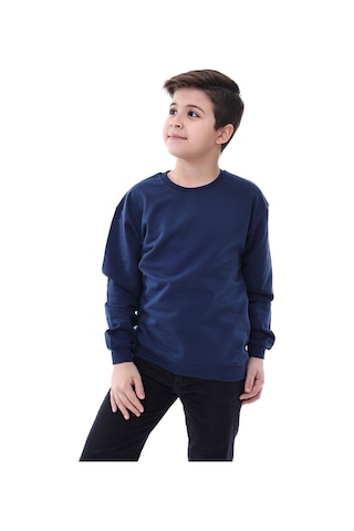 2'li Basic Şardonlu Çocuk Sweatshirt 3-10 Yaş Hardal-antrasit Su Yeşili - Lacivert