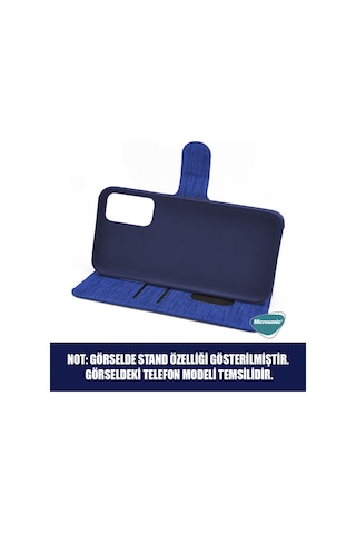 Microsonic Samsung Uyumlu Galaxy M12 Kılıf Fabric Book Wallet