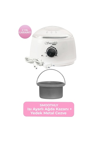 Smoothly Isı Ayarlı Sir Ağda Makinesi, Kalıp Ağda Boncuk Ağda Konserve Ağda Uyumlu Ağda Kazanı Beyaz Renk