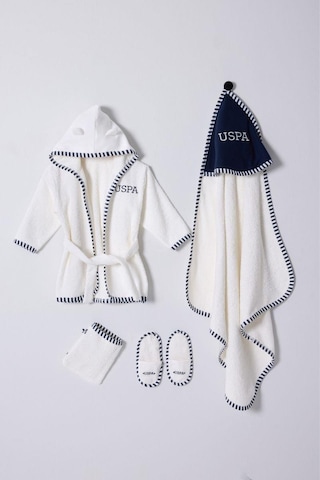 U.s. Polo Assn Erkek Bebek Bornoz Set Ekru-2073 Standart