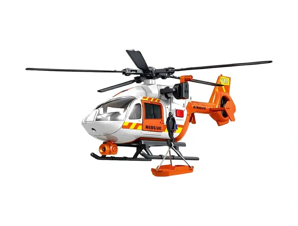 Sesli Işıklı Çek Bırak Kurtarma Helikopteri Çok Renkli