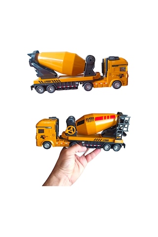Sürtmeli Metal Kasa Oyuncak Beton Mikseri - 26 Cm