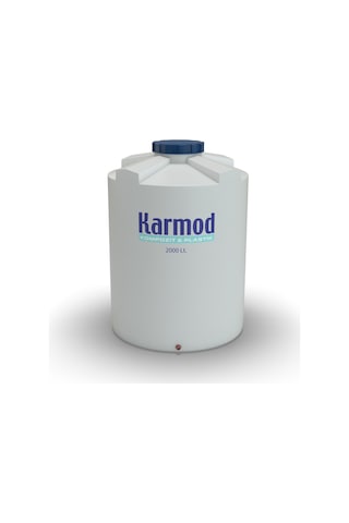 2000 Litre Polietilen Dikey Su Deposu - Beyaz