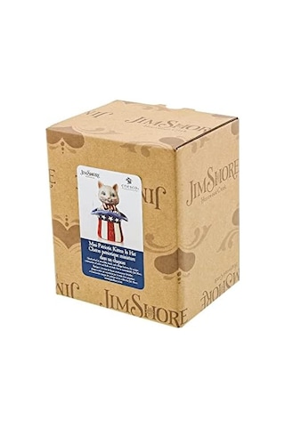 Enesco Jim Shore Heartwood Creek Patriotik Kedi Silindir, Minyatür Figür, 8,9 Cm, Çok Renkli