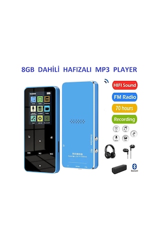 8gb Hafızalı Mp3-mp4 Player Müzik Çalar Fm Radyo Bluetooth Kulaklık Ve Hoparlör İle Kullanabilme