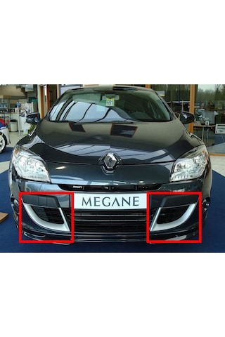 Renault Megane 3 Uyumlu Sis Çerçevesi Parlak Siyah Plastik
