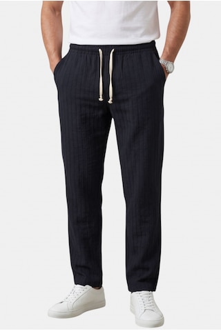 Deep Sea Deepsea Lacivert Çizgi Dokulu Rahat Kesim Yazlık Spor Pantolon Hafif Kumaş Modern Tasarım 2600263